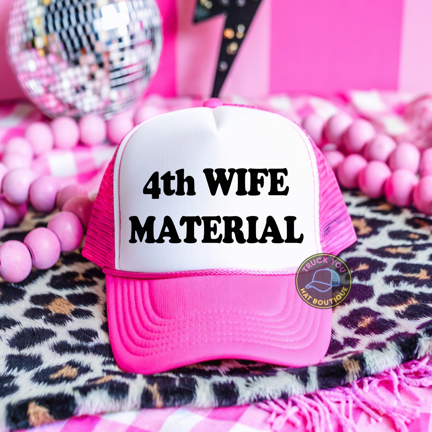 4th Wife Material Adult Otto Foam Trucker Hat