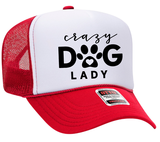 Crazy Dog Lady Adult Otto Foam Trucker Hat Truck You Hat Co.