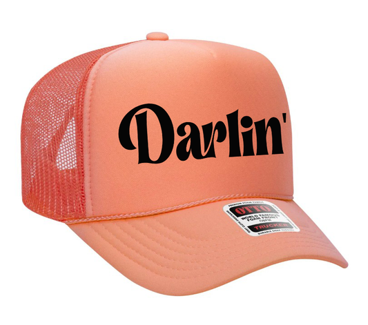 Darlin' Text Adult Otto Foam Trucker Hat Truck You Hat Co.