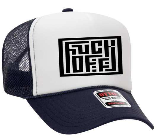 F Off Design Adult Otto Foam Trucker Hat Truck You Hat Co.