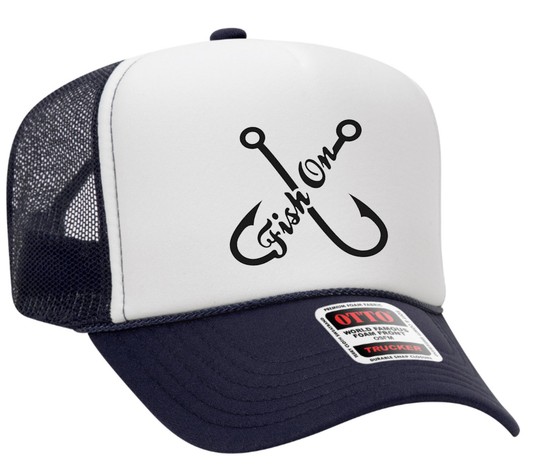 Fish On Hooks Adult Otto Foam Trucker Hat