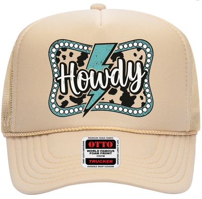 Howdy Lightning Adult Otto Foam Trucker Hat