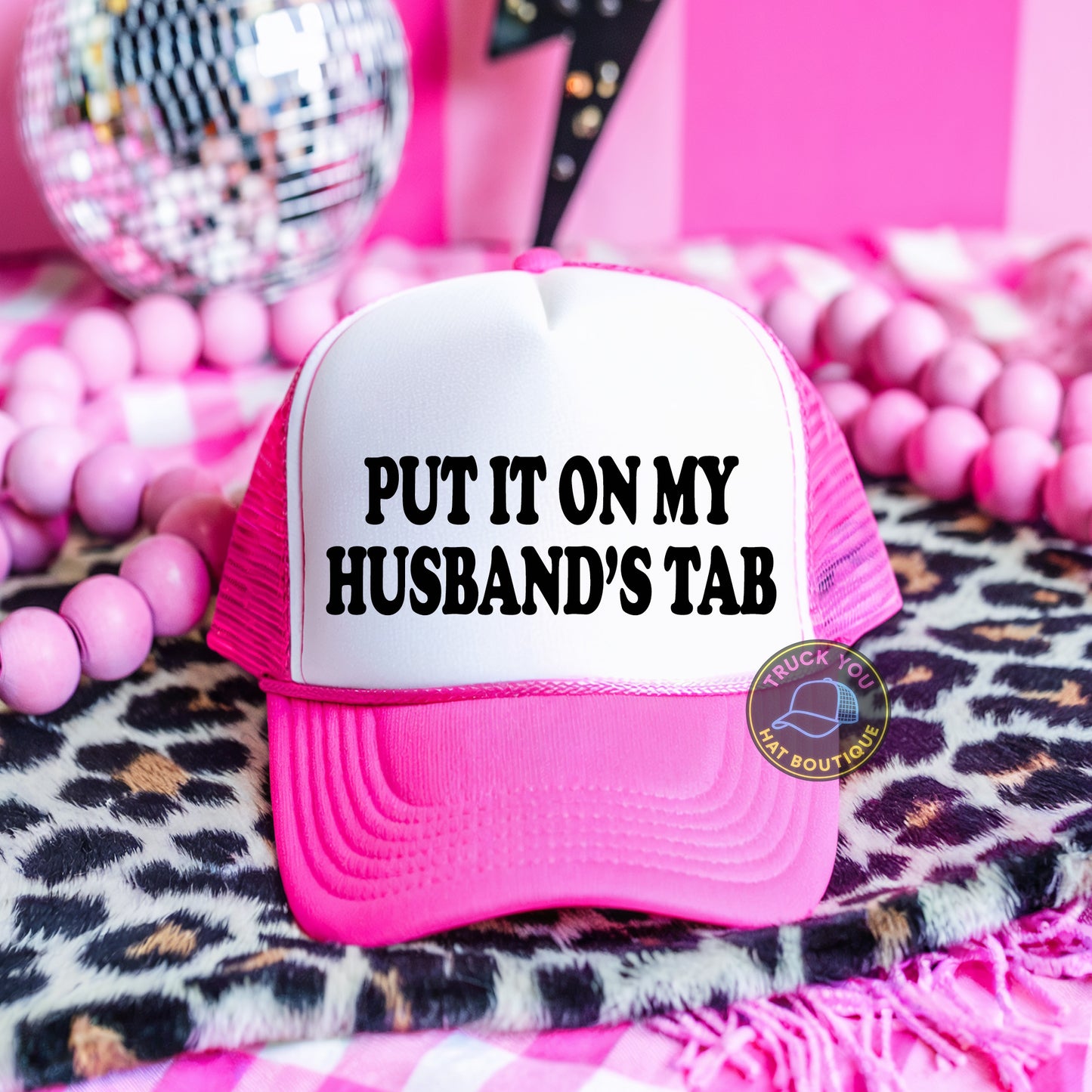 Put It On My Husband's Tab Adult Otto Foam Trucker Hat