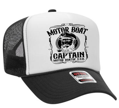 Motor Boat Captain Adult Otto Foam Trucker Hat