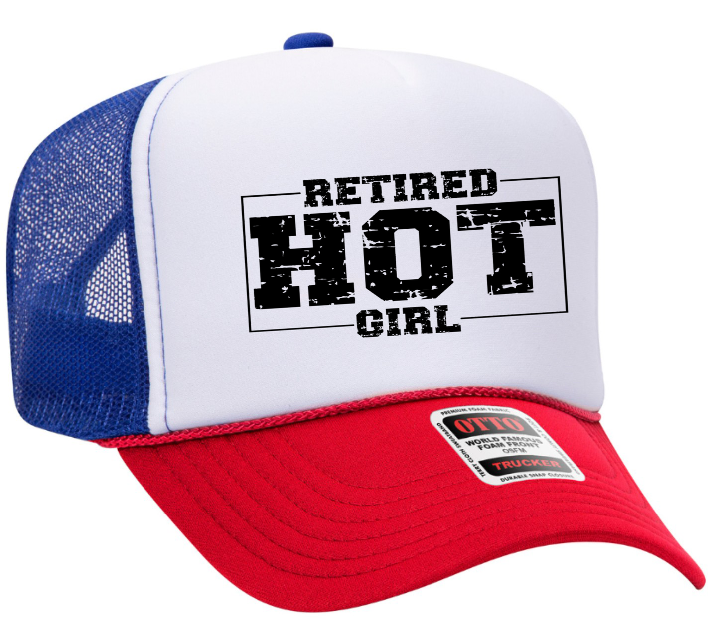 Retired Hot Girl Adult Otto Foam Trucker Hat Truck You Hat Co.
