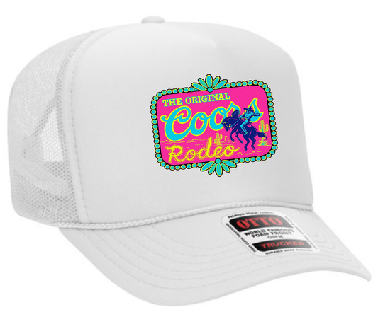 Neon Beer Rodeo Adult Otto Foam Trucker Hat Truck You Hat Co.
