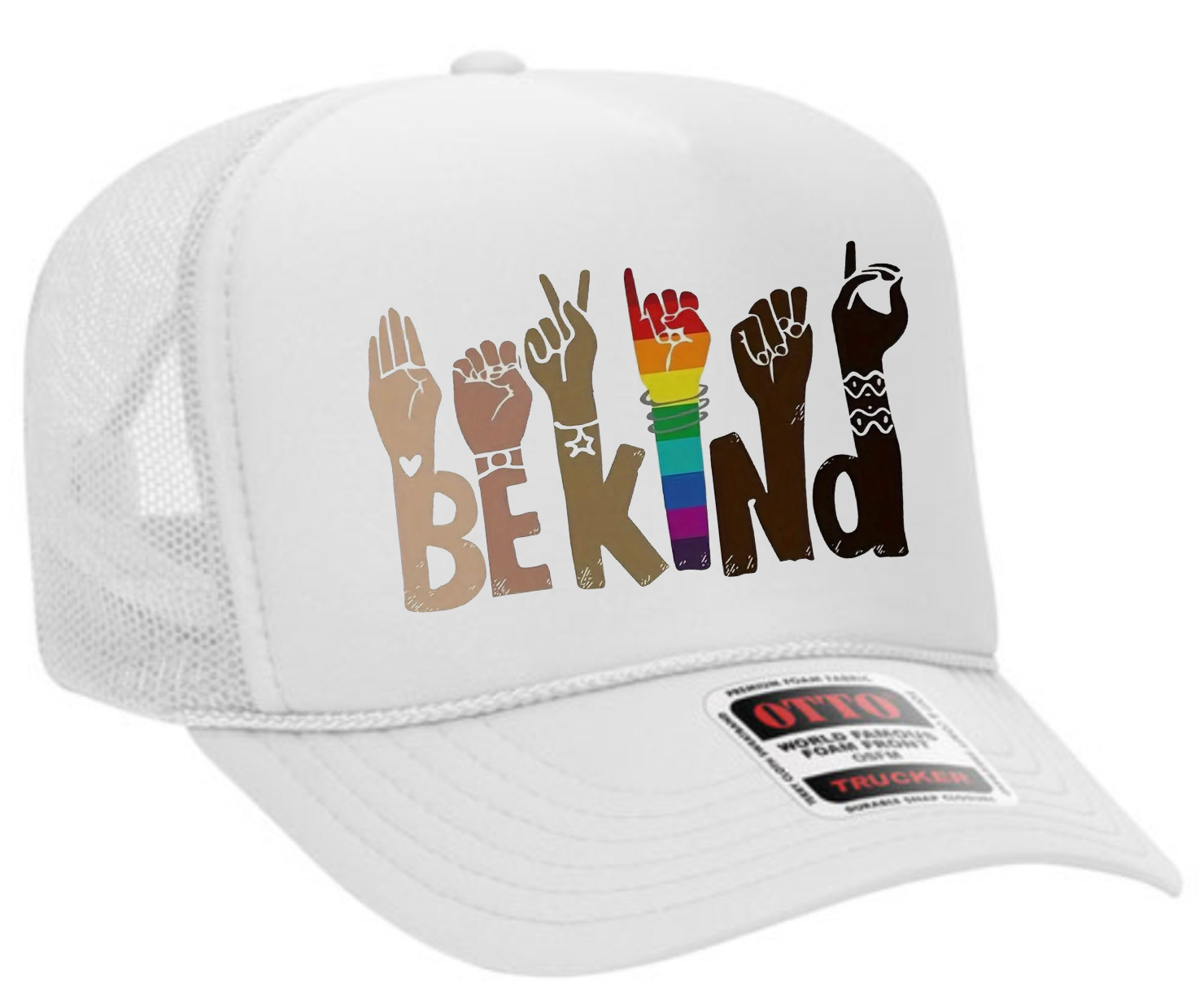 Be Kind Unity Adult OTTO Foam Trucker Hat Truck You Hat Co.