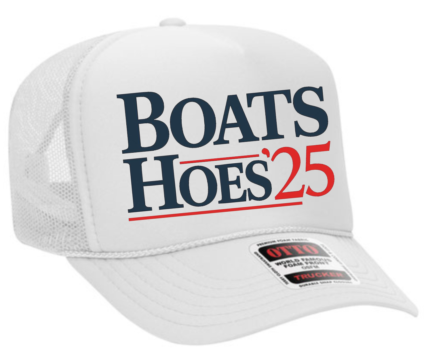 Boats and Hoes '25 Adult Otto Foam Trucker Hat Truck You Hat Co.