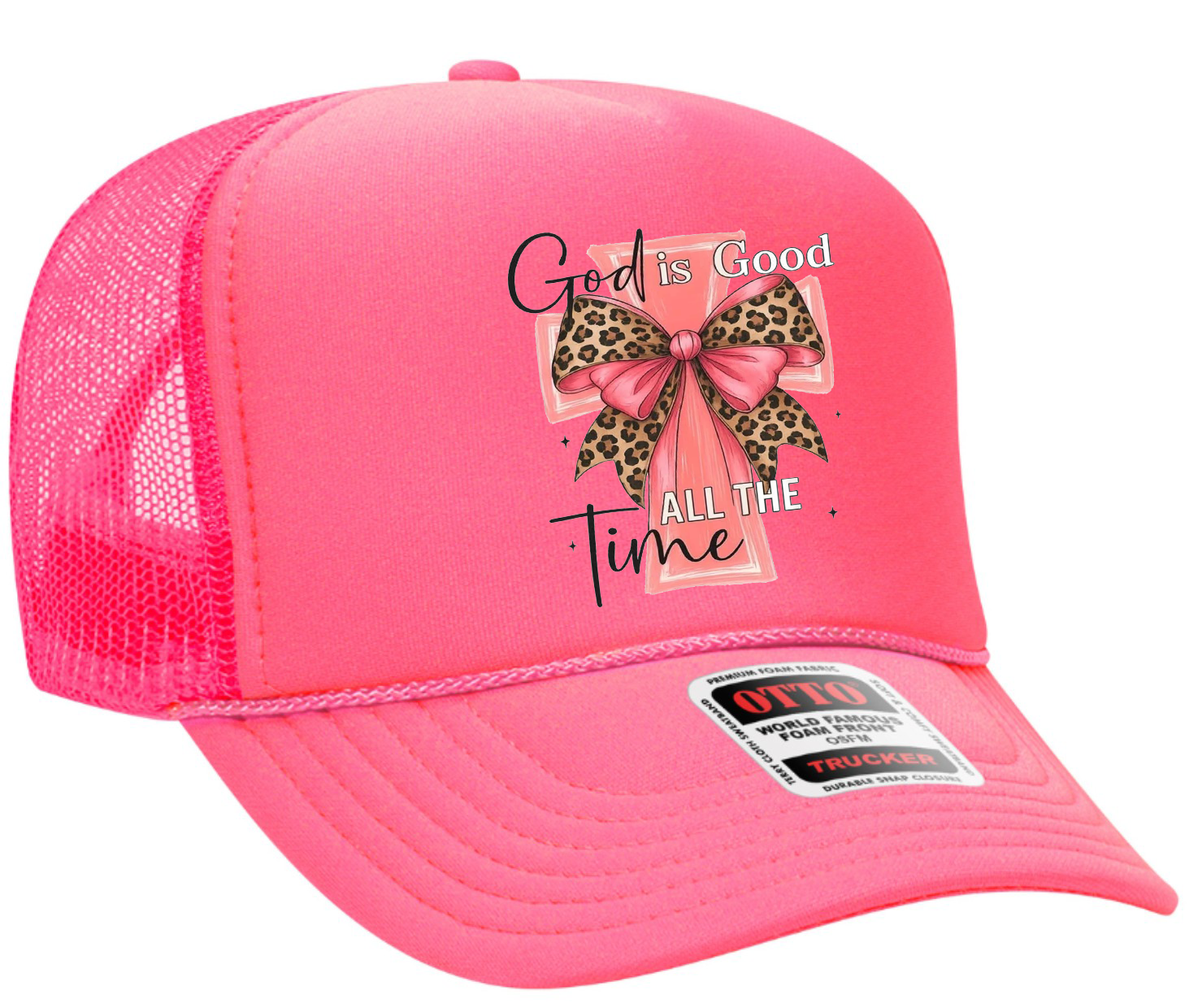 God is Good All the Time Adult OTTO Foam Trucker Hat Truck You Hat Co.