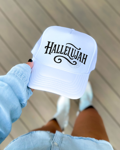 Hard Fought Hallelujah Adult OTTO Foam Trucker Hat Truck You Hat Co.