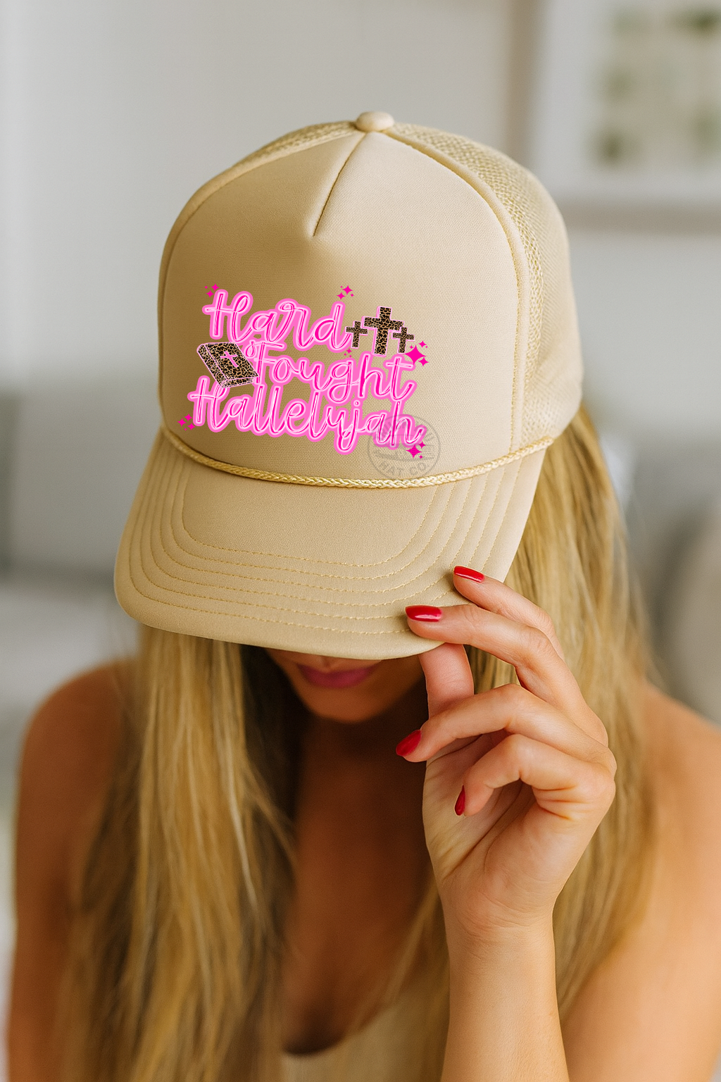 Hard Fought Hallelujah Adult OTTO Foam Trucker Hat Truck You Hat Co.