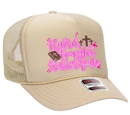 Hard Fought Hallelujah Adult OTTO Foam Trucker Hat Truck You Hat Co.