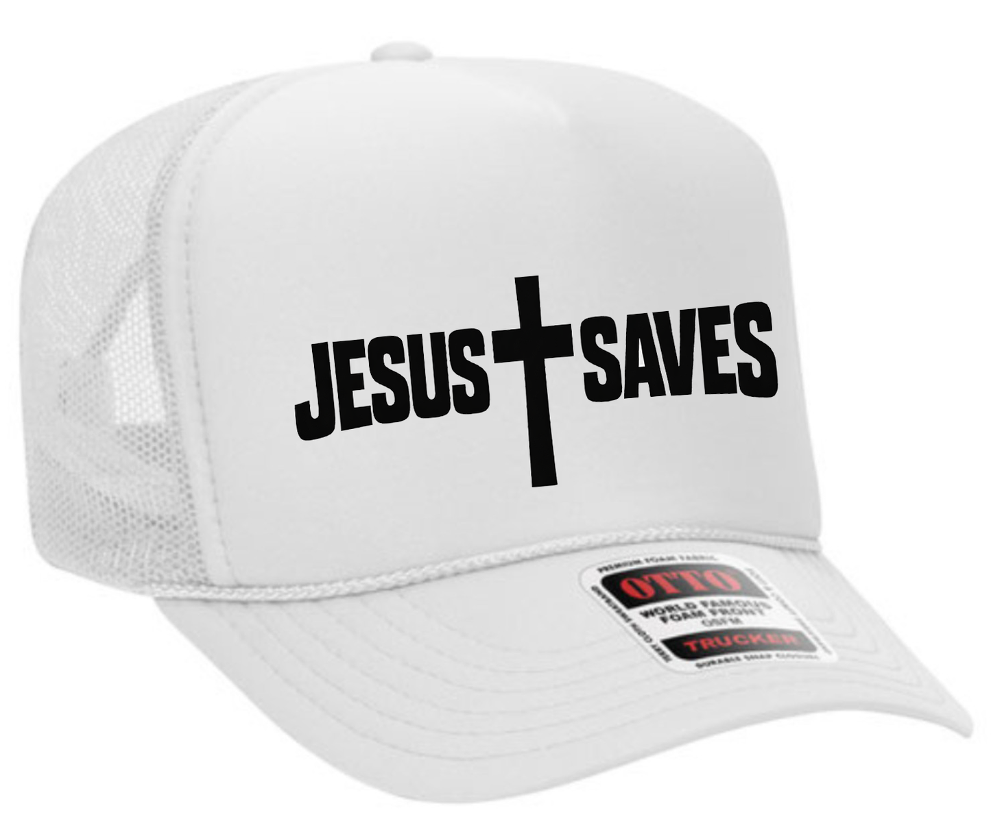 Jesus Saves Adult OTTO Foam Trucker Hat Truck You Hat Co.
