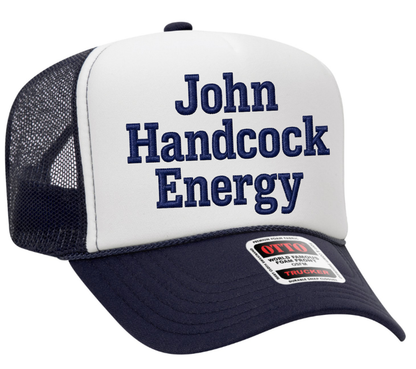 John Handcock Energy Patriotic Adult OTTO Foam Trucker Hat Cap Truck You Hat Co.