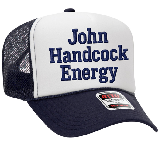 John Handcock Energy Patriotic Adult OTTO Foam Trucker Hat Cap Truck You Hat Co.