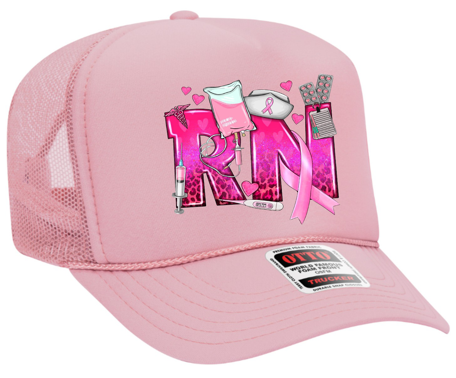 RN Nurse Adult Otto Foam Trucker Hat Truck You Hat Co.
