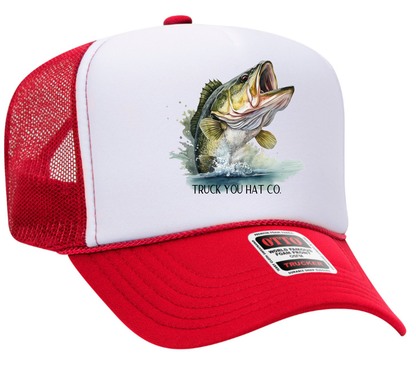 Truck You Hat Co. Jumping Bass Design Adult Otto Foam Trucker Hat