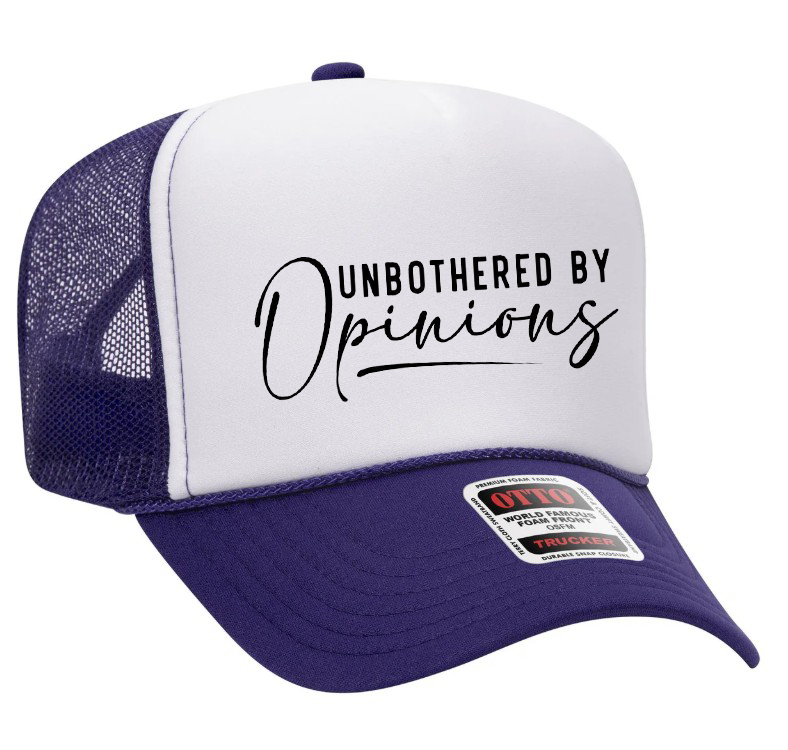 Unbothered By Opinions Adult OTTO Foam Trucker Hat Truck You Hat Co.
